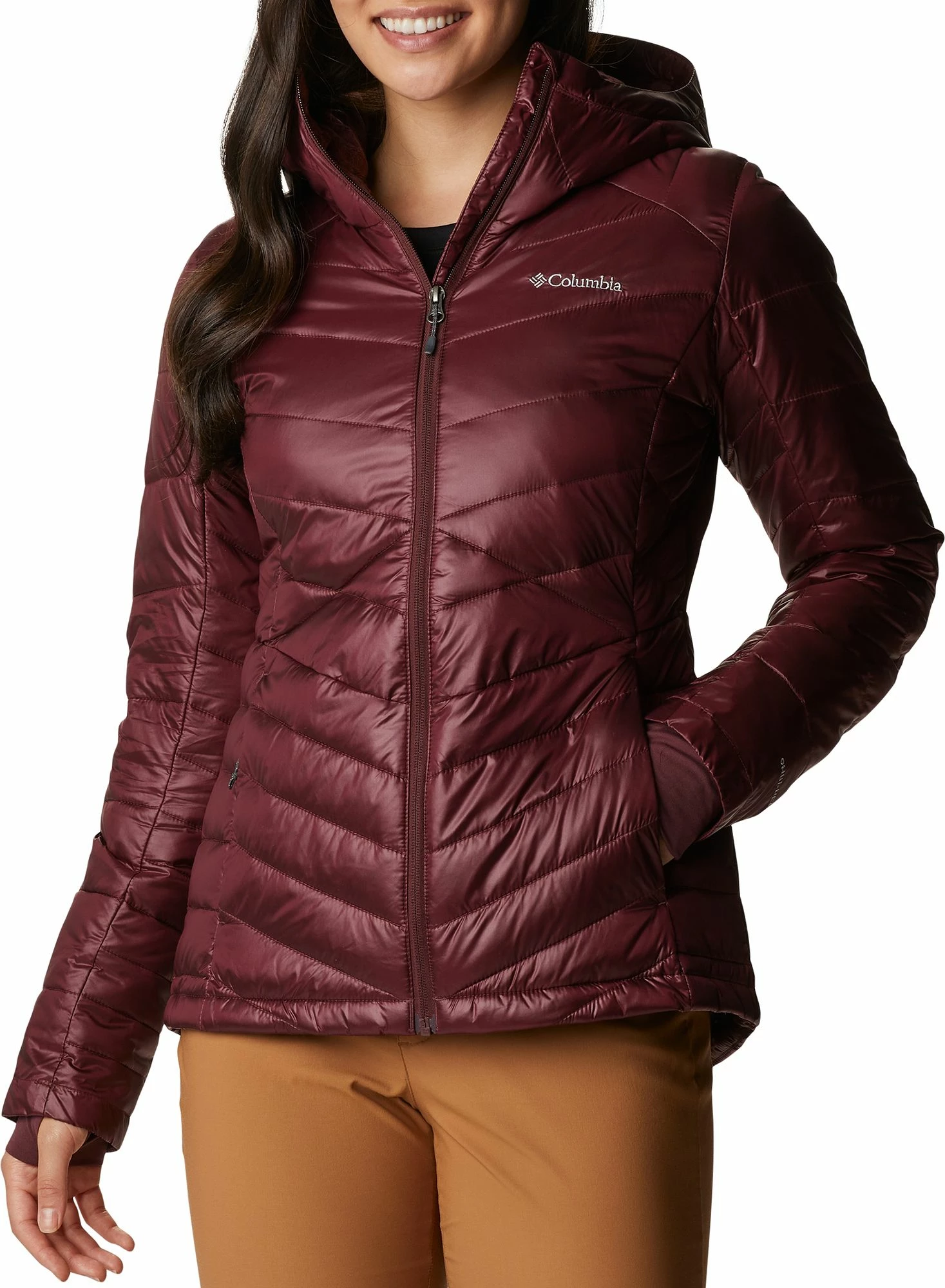 Brand new π Columbia Women's Joy Peak Hooded Jacket Malbec β 3 Brand new π Columbia Women's Joy Peak Hooded Jacket Malbec β