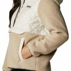 Best Sale 🔔 Columbia Women's Sweet View Fleece Hooded Pullover Stone Grn/cyprss Trd Cmo 😀 -Cheap Warm jacket Shop unnamed file 1093