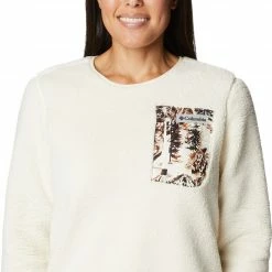 Promo 🛒 Columbia Women's West Bend Crewneck Sweatshirt Chalk/chalk Wolfscape ❤️ -Cheap Warm jacket Shop unnamed file 1145