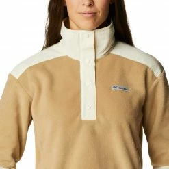 Cheapest ✔️ Columbia Women's Benton Springs Crop Fleece Pullover Chalk/chalk Wolfscape 🥰 -Cheap Warm jacket Shop unnamed file 1150