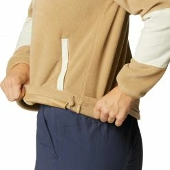 Cheapest ✔️ Columbia Women's Benton Springs Crop Fleece Pullover Chalk/chalk Wolfscape 🥰 -Cheap Warm jacket Shop unnamed file 1151