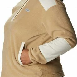 Cheapest ✔️ Columbia Women's Benton Springs Crop Fleece Pullover Chalk/chalk Wolfscape 🥰 -Cheap Warm jacket Shop unnamed file 1153