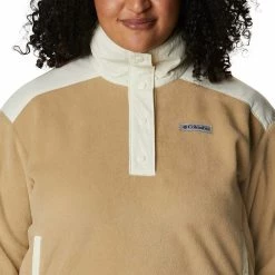 Cheapest ✔️ Columbia Women's Benton Springs Crop Fleece Pullover Chalk/chalk Wolfscape 🥰 -Cheap Warm jacket Shop unnamed file 1155