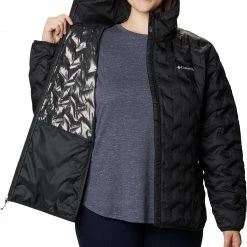 Outlet ✨ Columbia Women's Delta Ridge Down Hooded Jacket Black ⭐ -Cheap Warm jacket Shop unnamed file 1191