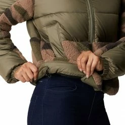 Best Pirce 🧨 Columbia Women's Leadbetter Point Sherpa Hybrid Jacket Stone Grn/cyprss Md Cmo 🛒 -Cheap Warm jacket Shop unnamed file 1344