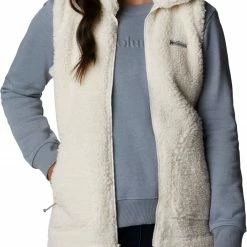 Best Pirce ❤️ Columbia Women's Winter Pass Sherpa Vest Jacket Chalk ✨