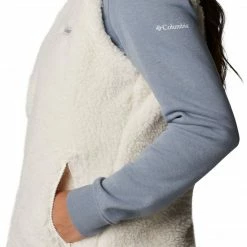Best Pirce ❤️ Columbia Women's Winter Pass Sherpa Vest Jacket Chalk ✨ -Cheap Warm jacket Shop unnamed file 1376