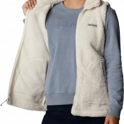 Best Pirce ❤️ Columbia Women's Winter Pass Sherpa Vest Jacket Chalk ✨ -Cheap Warm jacket Shop unnamed file 1377
