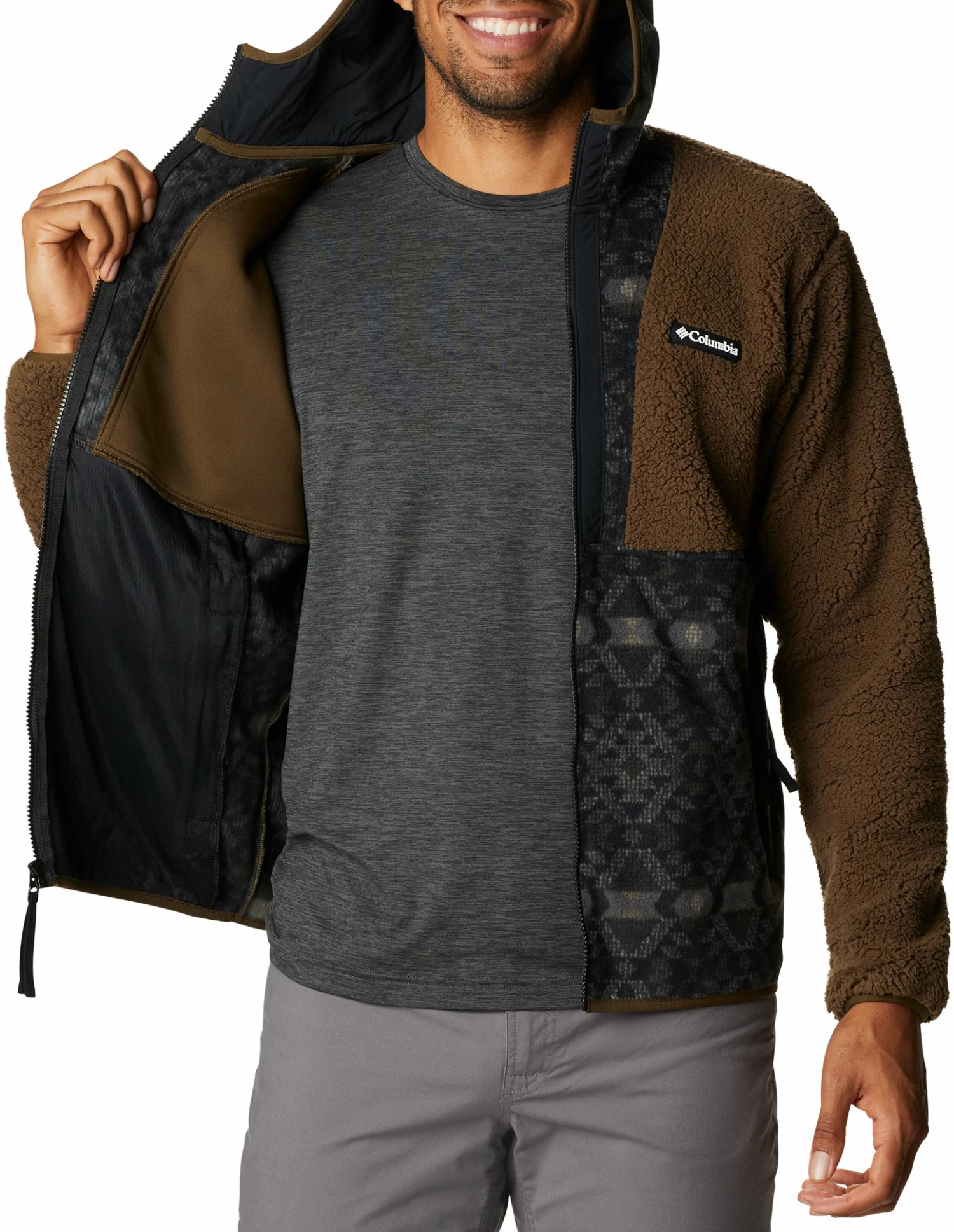 Flash Sale β Columbia Men's Backbowl Sherpa Full Zip Hoodie Olive Green/black π€© 6 Flash Sale β Columbia Men's Backbowl Sherpa Full Zip Hoodie Olive Green/black π€© - Image 4