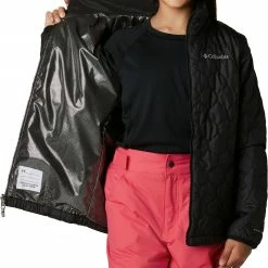 Brand new ❤️ Columbia Girls' Whirlibird II 2-in-1 Jacket Blk Crackle Prnt/blk 🎁 -Cheap Warm jacket Shop unnamed file 1516