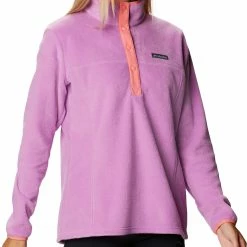 Discount 🥰 Columbia Women's Benton Springs ½ Snap Fleece Pullover Dark Nocturnal/plum 😀 -Cheap Warm jacket Shop unnamed file 1531