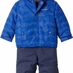 New ⭐ Columbia Youth Buga Jacket And Snow Bib Set For Girls' Lapis Blue Dotscape/plum 🎁
