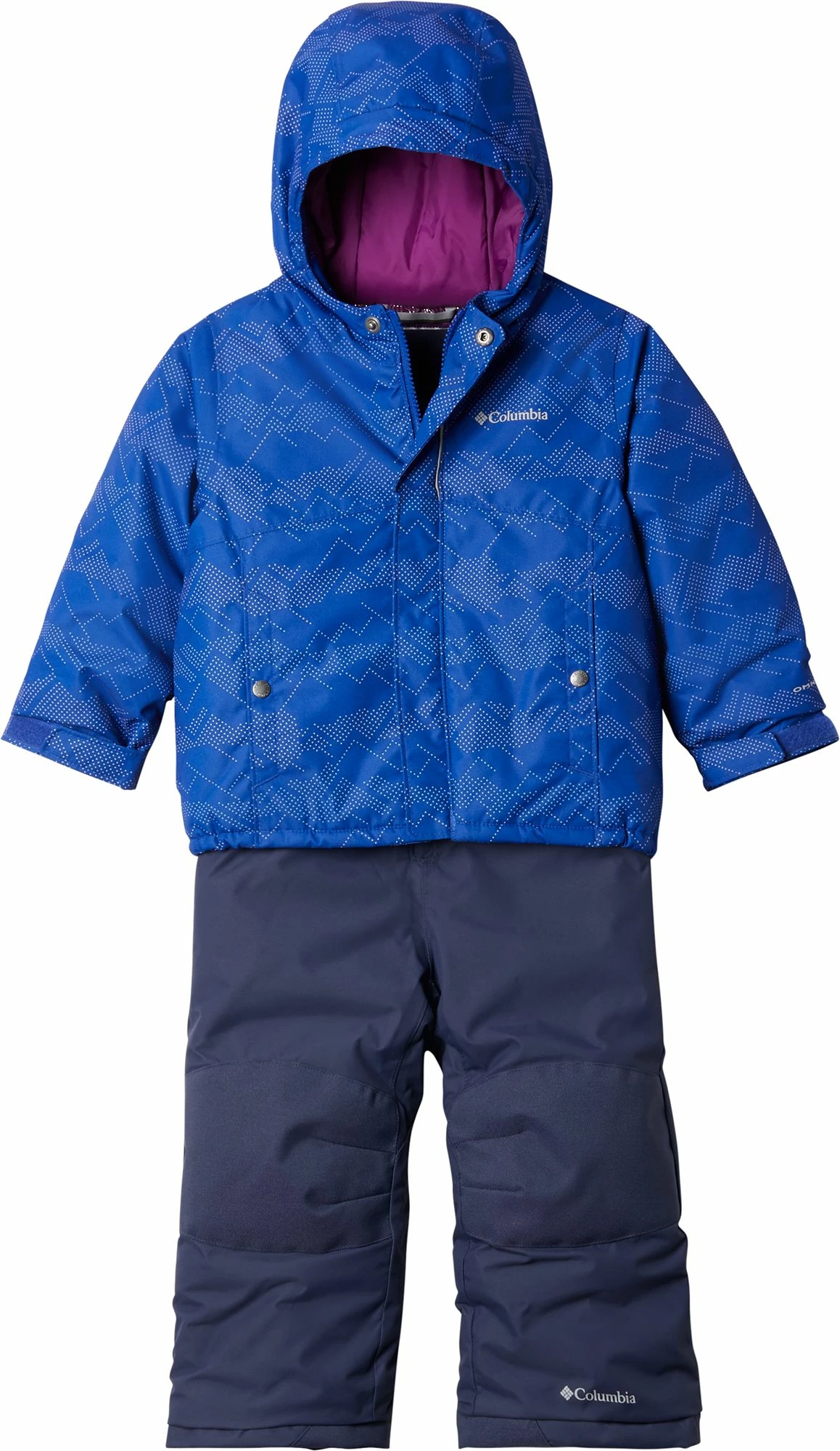 New β Columbia Youth Buga Jacket And Snow Bib Set For Girls' Lapis Blue Dotscape/plum π 3 New β Columbia Youth Buga Jacket And Snow Bib Set For Girls' Lapis Blue Dotscape/plum π
