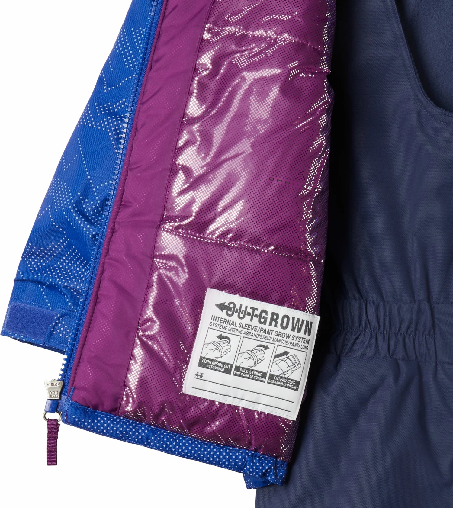 New β Columbia Youth Buga Jacket And Snow Bib Set For Girls' Lapis Blue Dotscape/plum π 7 New β Columbia Youth Buga Jacket And Snow Bib Set For Girls' Lapis Blue Dotscape/plum π - Image 5