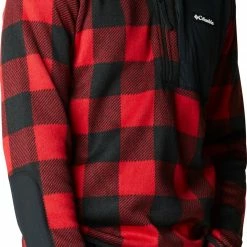 Flash Sale 😉 Columbia Men's Sweater Weather Printed 1/2 Zip Pullover Mountain Red Buf Print 💯 -Cheap Warm jacket Shop unnamed file 1559