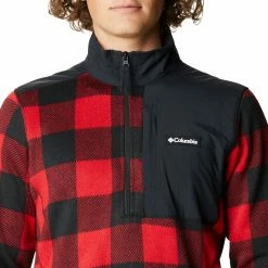 Flash Sale 😉 Columbia Men's Sweater Weather Printed 1/2 Zip Pullover Mountain Red Buf Print 💯 -Cheap Warm jacket Shop unnamed file 1560