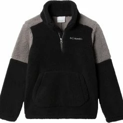 Best Sale β Columbia Boy's Rugged Ridge III Sherpa 1/2 Zip Pullover For Boys' Black/city Grey π€©