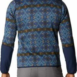 Best Sale ❤️ Columbia Men's Sweater Weather Printed 1/2 Zip Fleece Pullover Cnyn Bl Blnkt Prnt/cl Nvy 🧨 -Cheap Warm jacket Shop unnamed file 1678