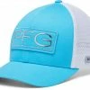 New ⭐ Columbia Youth PFG Mesh Hat For Girls' Cool Grey/vivid Blue 🧨