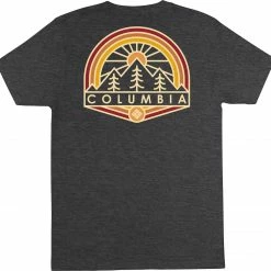 Outlet 🌟 Columbia Men's Collection Graphic T-Shirt Charcoal Heather 🤩