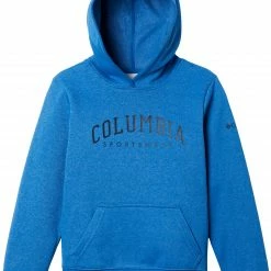 Budget ❤️ Columbia Boys' Trek Pullover Hoodie For Girls' Bright Indigo Heather 🔥