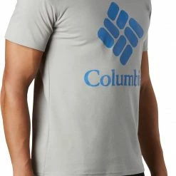 Outlet ❤️ Columbia Men's Lodge Logo T-Shirt Columbia Grey/azure Blue 😉 -Cheap Warm jacket Shop unnamed file 2197