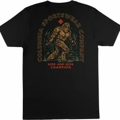 New 🔔 Columbia Men's Caliberg Graphic Short Sleeve T-Shirt Black 😀