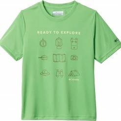 Discount 🛒 Columbia Boys' Grizzly Grove Graphic T-Shirt Green Boa Explore Icons ❤️