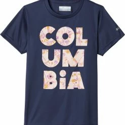 Best Pirce 🔔 Columbia Girls' Petit Pond Graphic T-Shirt Nocturnal Stacked Floral ⌛