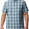 Outlet ⭐ Columbia Men's Big & Tall Rapid Rivers II Short Sleeve Button Down 👕 Shirt Carnelian Red Large Plaid 😀 -Cheap Warm jacket Shop unnamed file 2391