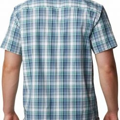 Outlet ⭐ Columbia Men's Big & Tall Rapid Rivers II Short Sleeve Button Down 👕 Shirt Carnelian Red Large Plaid 😀 -Cheap Warm jacket Shop unnamed file 2392