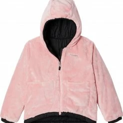 New 😍 Columbia Girls' Big Fir Reversible Jacket Black/pink Orchid 👏