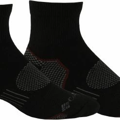 Best deal 😉 Columbia Men's Balance Point Quarter 🧦 Socks 2-pack Black 🌟