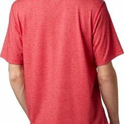 Discount 😍 Columbia Men's Thistletown Park Crew T-Shirt - Big & Tall Mountain Red Heather ⭐ -Cheap Warm jacket Shop unnamed file 2632