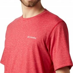 Discount 😍 Columbia Men's Thistletown Park Crew T-Shirt - Big & Tall Mountain Red Heather ⭐ -Cheap Warm jacket Shop unnamed file 2634