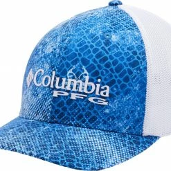 Cheap Warm jacket Shop 35 Best deal β€οΈ Columbia Men's Camo Mesh Ball Cap Hat Harbor Blue/realtree Mako π