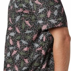 Promo 👍 Columbia Men's PFG Super Slack Tide Short Sleeve 👕 Shirt Vivid Blue Palaka 😉 -Cheap Warm jacket Shop unnamed file 2697