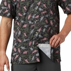 Promo 👍 Columbia Men's PFG Super Slack Tide Short Sleeve 👕 Shirt Vivid Blue Palaka 😉 -Cheap Warm jacket Shop unnamed file 2699