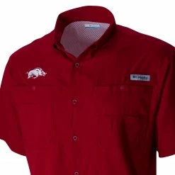 Budget 😉 Columbia Men's Arkansas Razorbacks Cardinal Tamiami Performance 👚 Shirt 😉 -Cheap Warm jacket Shop unnamed file 2748