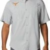 Hot Sale 🌟 Columbia Men's Texas Longhorns Grey Tamiami Performance 👚 Shirt ✨ -Cheap Warm jacket Shop unnamed file 2763