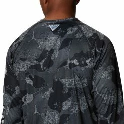 Cheap ✨ Columbia Men's Super Terminal Tackle Long Sleeve 👕 Shirt Black Gamefish Camo 😉 -Cheap Warm jacket Shop unnamed file 2769