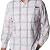 Flash Sale 😀 Columbia Men's PFG Super Tamiami Long Sleeve 👚 Shirt Metal Gingham 🌟 -Cheap Warm jacket Shop unnamed file 2790