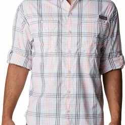 Flash Sale 😀 Columbia Men's PFG Super Tamiami Long Sleeve 👚 Shirt Metal Gingham 🌟 -Cheap Warm jacket Shop unnamed file 2792