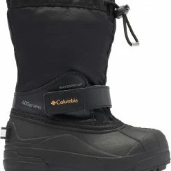 Best Sale 🤩 Columbia Little Kids' Powderbug Forty Winter 🥾 Boots For Boys' Black/orange 😍