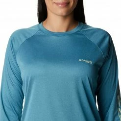 Best Sale 😀 Columbia Women's Tidal Heather Long Sleeve 👕 Shirt Stormy Blue Heather 👏 -Cheap Warm jacket Shop unnamed file 2864