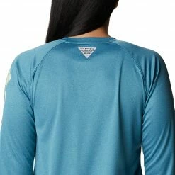 Best Sale 😀 Columbia Women's Tidal Heather Long Sleeve 👕 Shirt Stormy Blue Heather 👏 -Cheap Warm jacket Shop unnamed file 2865