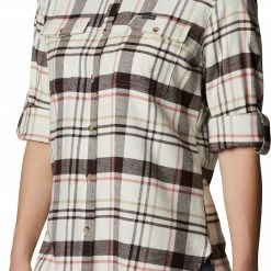Best deal 😍 Columbia Women's Pine Street Stretch Flannel 👚 Shirt Black Twill ✔️ -Cheap Warm jacket Shop unnamed file 2911