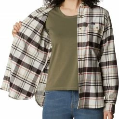 Best deal 😍 Columbia Women's Pine Street Stretch Flannel 👚 Shirt Black Twill ✔️ -Cheap Warm jacket Shop unnamed file 2913