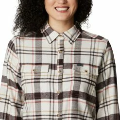 Best deal 😍 Columbia Women's Pine Street Stretch Flannel 👚 Shirt Black Twill ✔️ -Cheap Warm jacket Shop unnamed file 2914