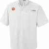 Cheapest 😉 Columbia Men's Clemson Tigers White Tamiami Performance 👚 Shirt ✨ -Cheap Warm jacket Shop unnamed file 2923